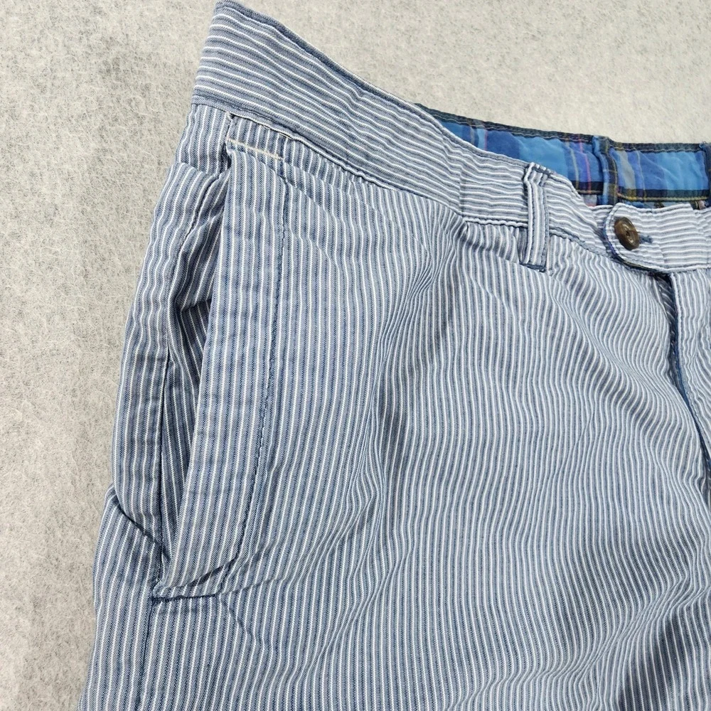 Tommy Bahama Golf Shorts Mens 40x9 Blue Pink‎ Plaid Striped Reversible Pockets